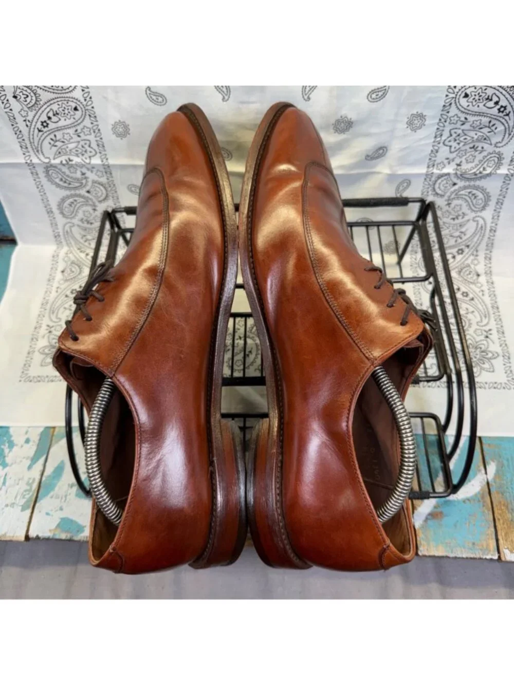 Allen Edmonds Berkely Split Toe Brown Leather Oxfords Men's Size 13B